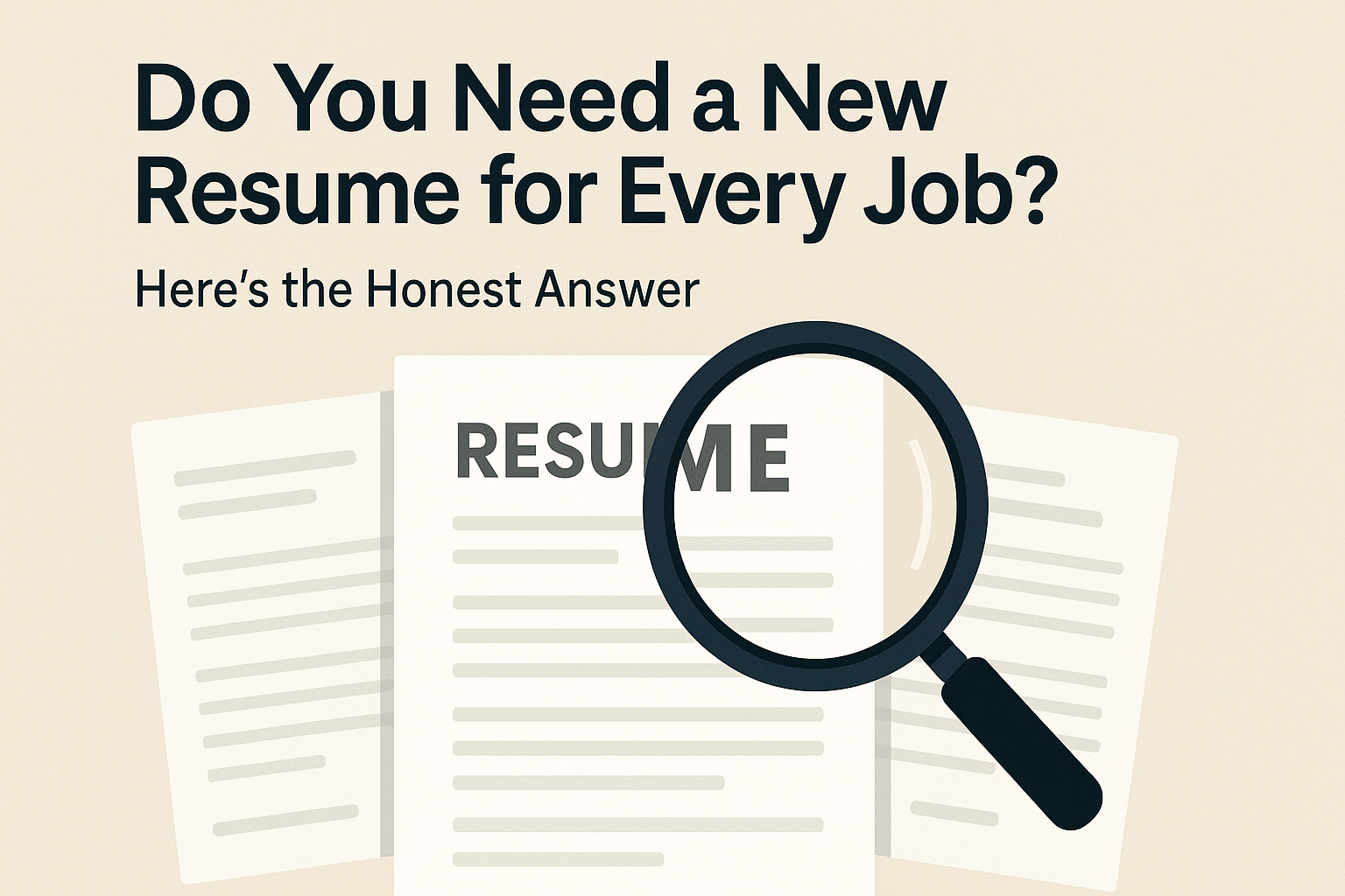 Do You Need a New Resume for Every Job? Here's the Honest Answer