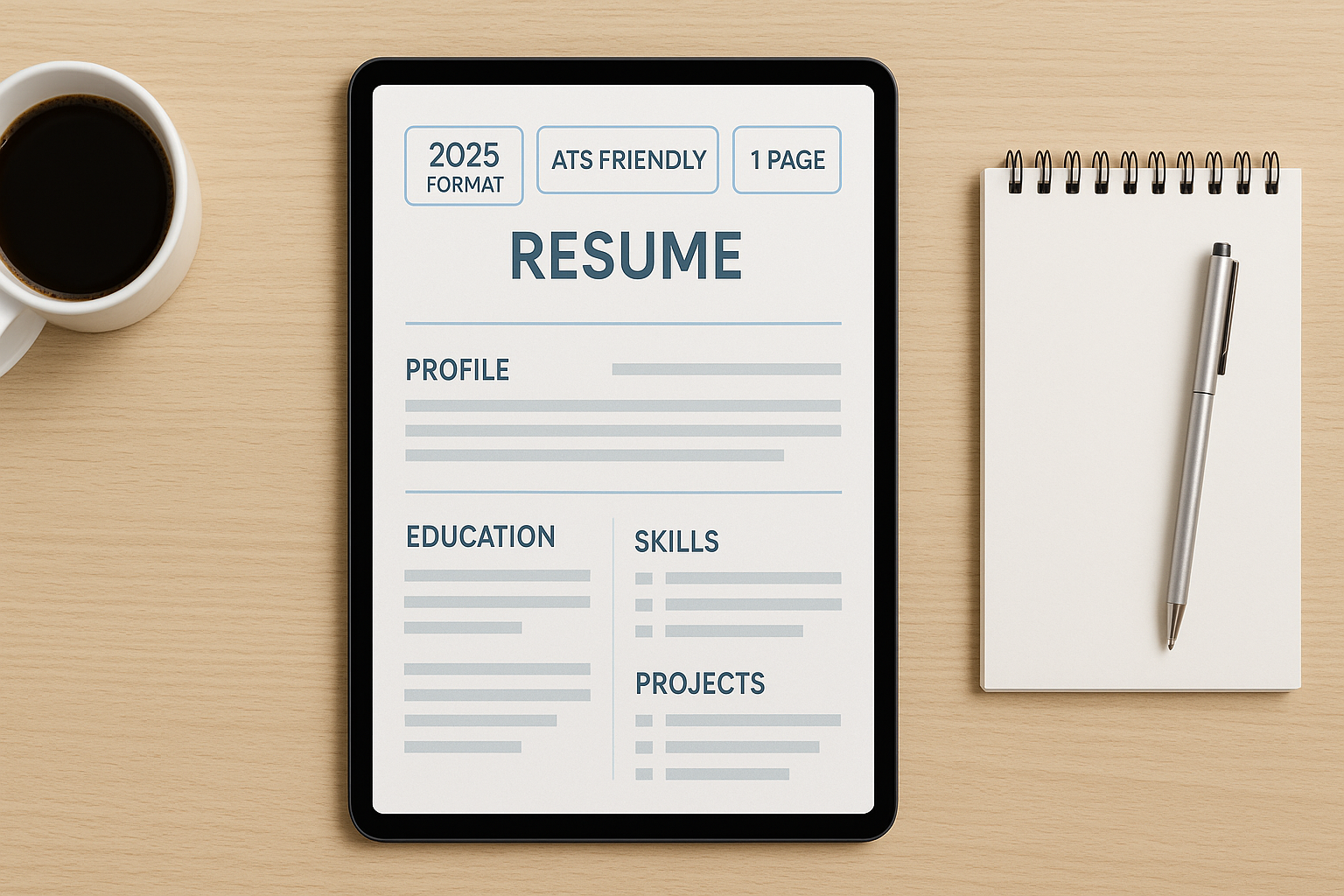 Resume Format for Freshers in 2025