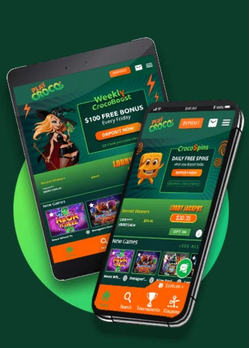 PlayCroco mobile casino on iPhone and iPad